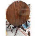 A Victorian mahogany circular tilt-top table