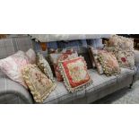 A collection of fourteen various tapestry and other scatter cushions (14)
