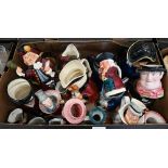 Twenty-three Toby jugs, character jugs etc (box)