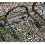 Ten weathered steel curved garden frames (10)