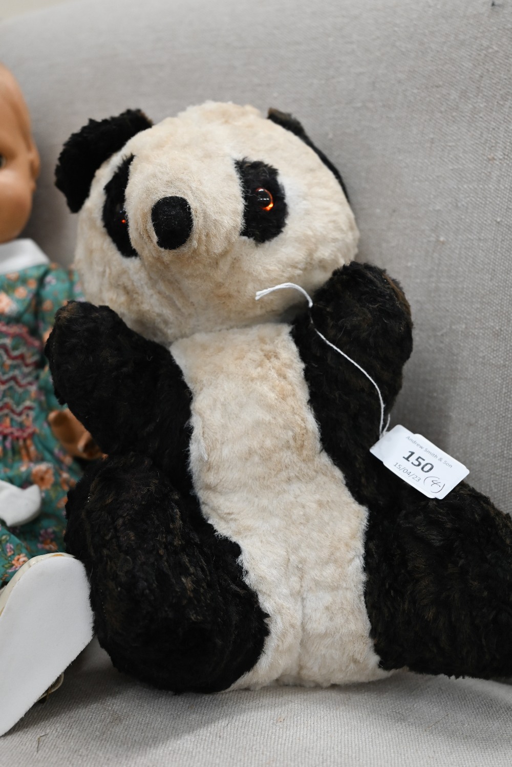 A composite 'walking doll', 50 cm to/w two other composite dolls and a soft toy panda with inner - Image 5 of 5