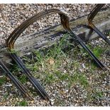 Ten weathered steel curved garden frames (10)