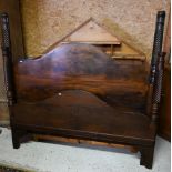 A pair of mahogany bed ends - no sides and a/f (2)