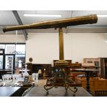 Brass telescope on stand, 64 cm long (a marriage)