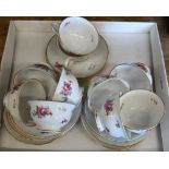 A Rosenthal 'Aida' set of ten coffee cups and saucers