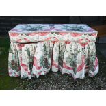 AMENDED ESTIMATE A floral pattered fabric covered twin pedestal dressing table