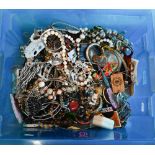A quantity of costume and fashion jewellery and watches, etc