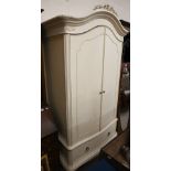 Willis & Gambier - A French style cream painted armoire, 110 cm wide x 62 cm deep x 204 cm high (