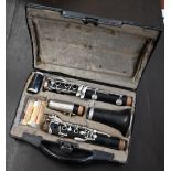 A cased Buffet clarinet with accessories