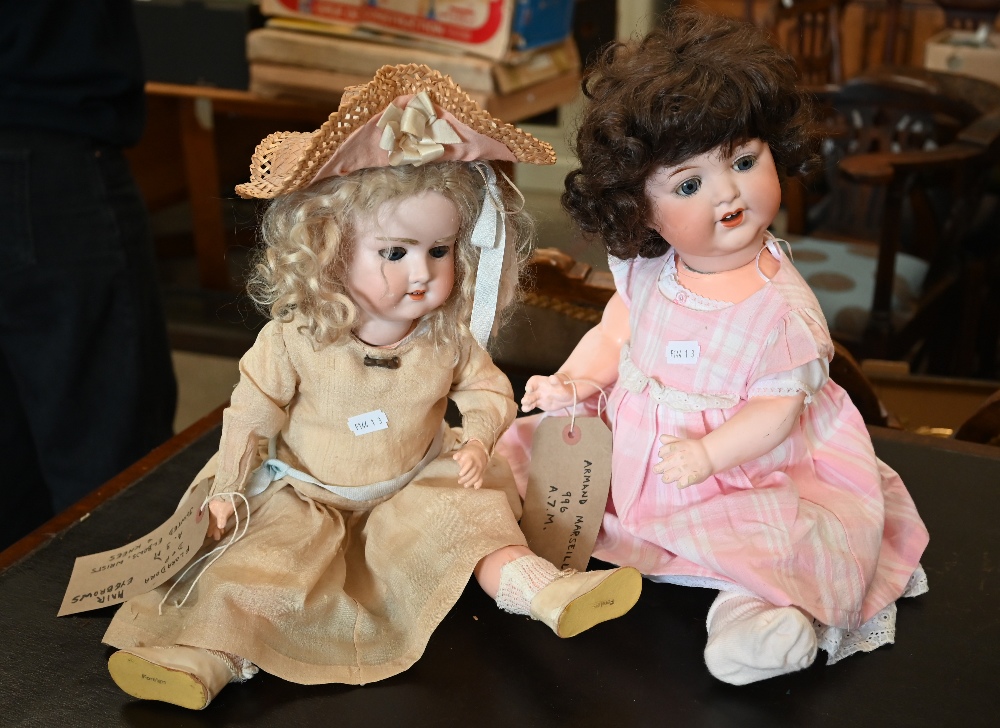 An Armand Marseille 996 A7M bisque-headed girl doll, to/w a Flora Dora D&P A3M doll (2) - Image 2 of 4