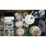 A Crown Staffordshire Belgrave Square coffee service, to/w various decorative china (box)