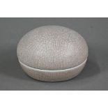 David Leach (St Ives), a stoneware 'pebble' box and cover with crazed celadon glaze, 10 cm diameter