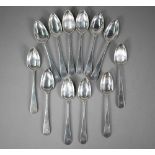 A set of twelve George III Scottish silver dessert spoons, Francis Howden, Edinburgh 1805/06, 12.1oz