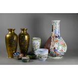 A collection of antique and later Asian china and collectables including a 19th century Chinese