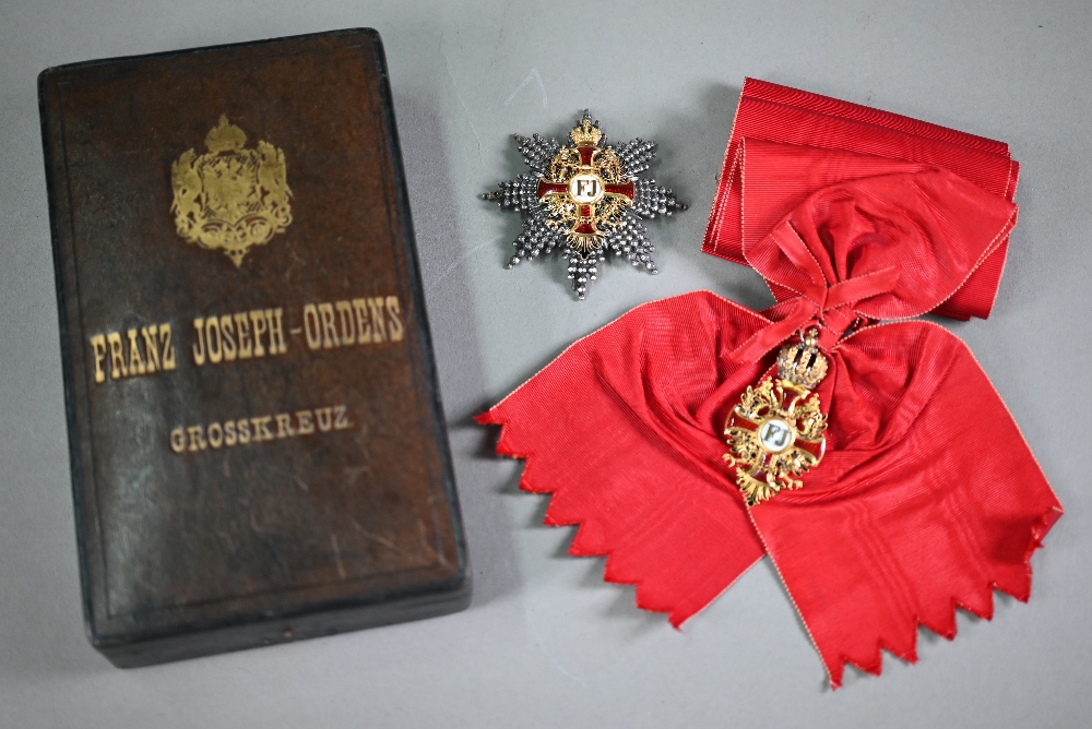 Imperial Austrian Order of Franz Joseph (1849) Grand Cross Set, First Type, pre 1870, by Gebruder