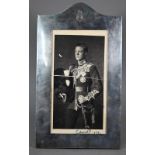 A signed photograph of HRH Edward Prince of Wales (future Edward VIII), 10" x 5.25", signed and