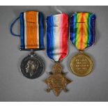 WW I casualty trio and death plaque to 1331 Pte. W. Barker, Lincolnshire Regt. comprising 1914-15