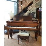 A late Victorian C Bechstein boudoir grand piano, rosewood, frame no. 38063 (1896), raised on