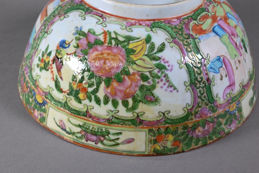 A Chinese Canton famille rose teapot and cover, the pear-shaped body painted with figures and - Image 6 of 12