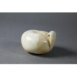 AMENDMENT - A 19th century Japanese marine ivory okimono/netsuke naturalistically