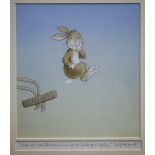 Nick Butterworth (b 1946) - 'What was it that Percy had said about holding on tightly?', watercolour