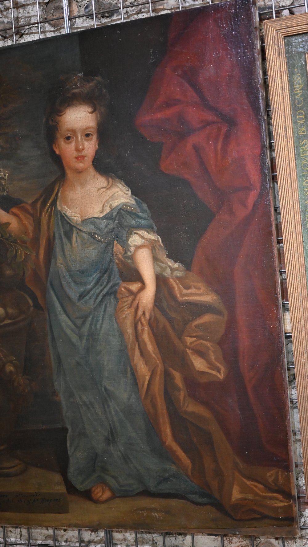 18th century English school - Portrait of a young lady 'Mrs Hoopers', oil on canvas, indistinctly - Image 6 of 7