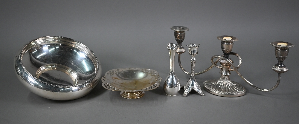 A Victorian EPBM four-piece tea service including hot water jug, to/w a kettle on stand, - Image 4 of 5