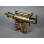 A vintage brass surveyor's dumpy level, 30 cm