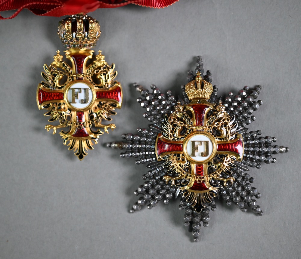 Imperial Austrian Order of Franz Joseph (1849) Grand Cross Set, First Type, pre 1870, by Gebruder - Image 3 of 13
