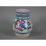 A Poole Pottery Carter, Stabler and Adams large vase with Art Deco style stylised floral decoration,