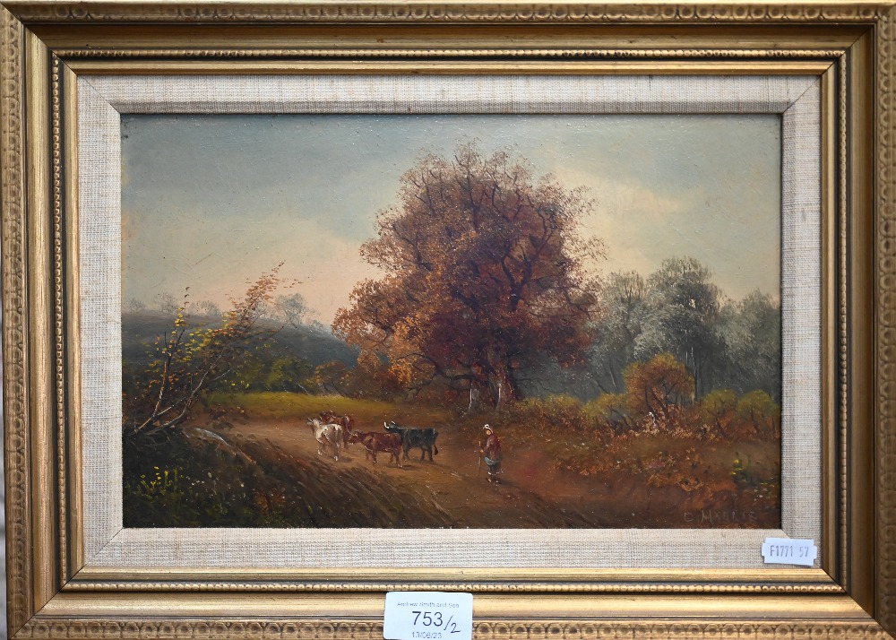 G Harris - A pair of autumnal landscapes, oil on board, signed, 18 x 29 cm (2) - Image 2 of 8