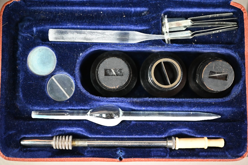 A teak-cased Fleischl's Haemoglobinometer (blood tester) with Miescher's modification by C Reichert, - Image 2 of 7
