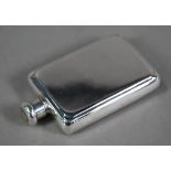 A small silver hip flask with screw-top, Broadway & Co., Birmingham 2005, 3.4oz (apparently unused)