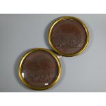 A pair of bronzed white metal French Revolution period medallions by Bertrand Andrieu 'Arrivee du