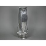 An Art Nouveau style pewter vase stamped 'Artesano Arco' (Portugal) 44 cm