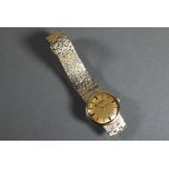 Bueche-Girod, a 9ct gold ladies wristwatch, 22 mm dia, on textured bracelet - 31.6 g all-in