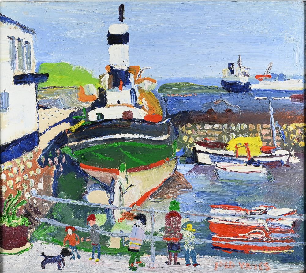 Fred Yates (1922-2008) - St Denys, Falmouth Harbour, oil on board, signed lower right, 30 x 34 cm,