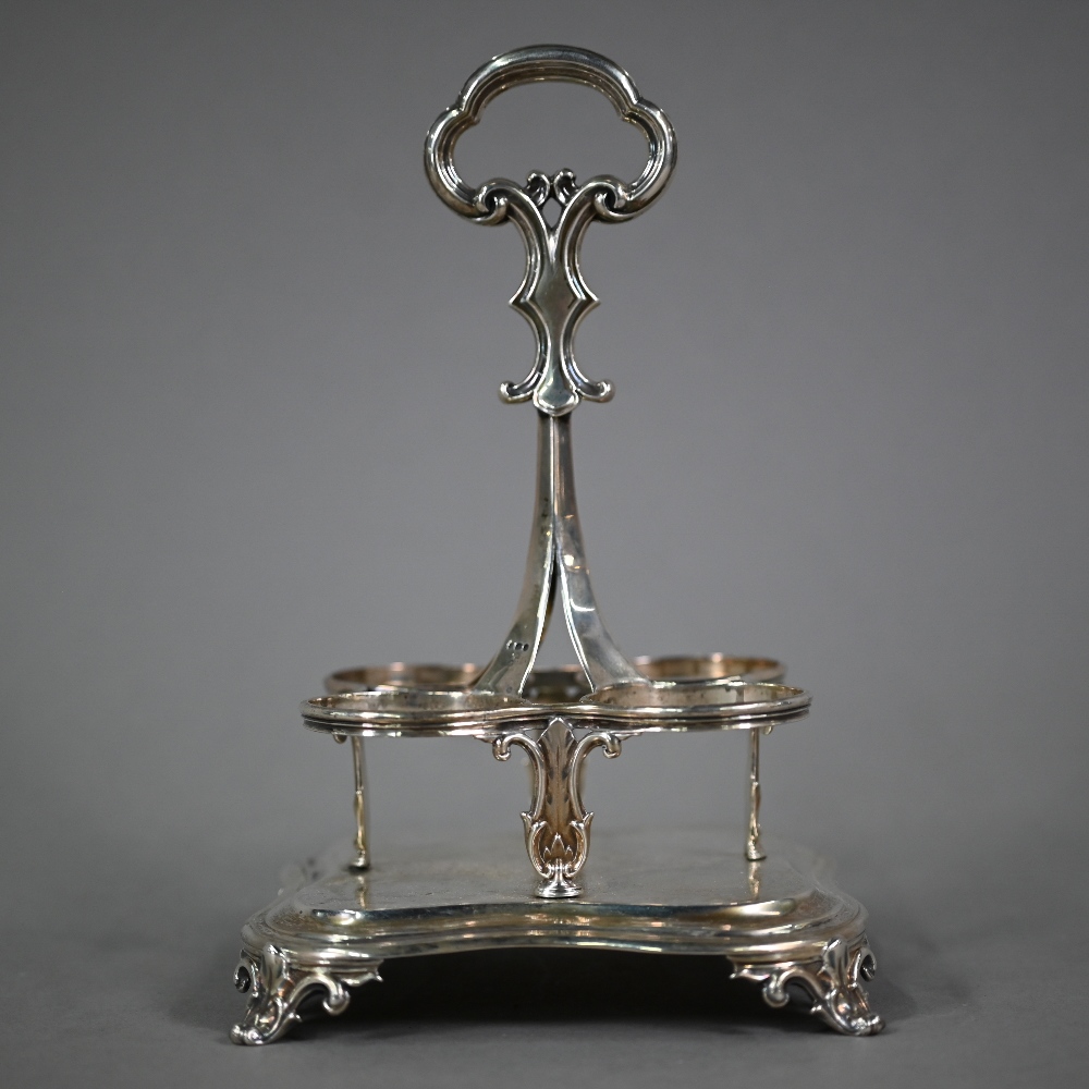 A Victorian silver cruet stand for four bottles (no bottles present), Edward, Edward junior, - Image 2 of 4