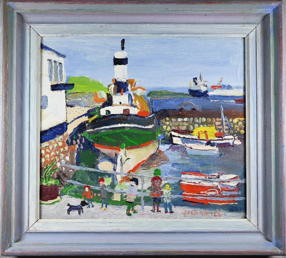 Fred Yates (1922-2008) - St Denys, Falmouth Harbour, oil on board, signed lower right, 30 x 34 cm, - Image 2 of 7