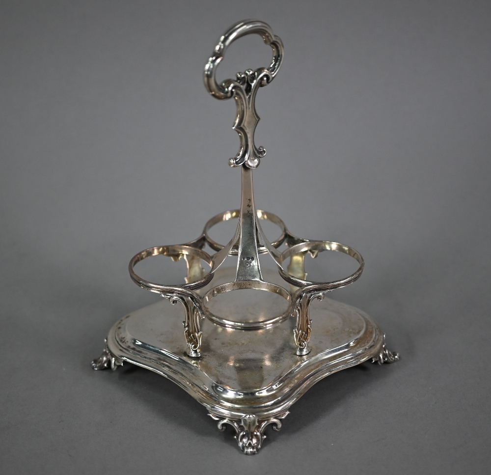 A Victorian silver cruet stand for four bottles (no bottles present), Edward, Edward junior, - Image 3 of 4