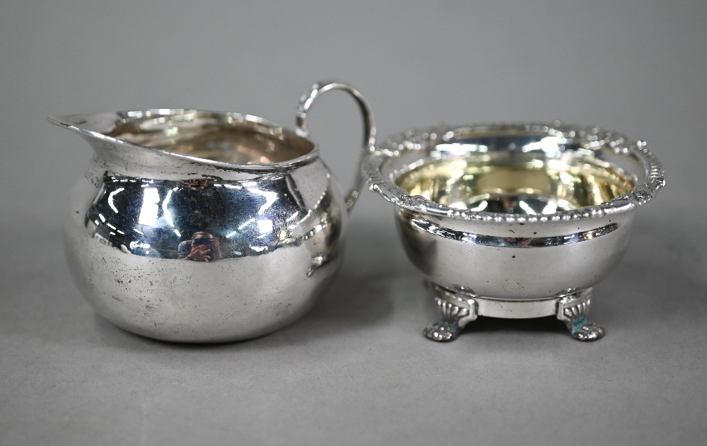A Regency Irish silver open salt, the egg and dart moulded rim with chased foliate and shell
