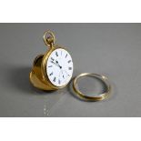 A Victorian 18ct gold cased open face fob watch by George Cook, London, the white enamelled dial