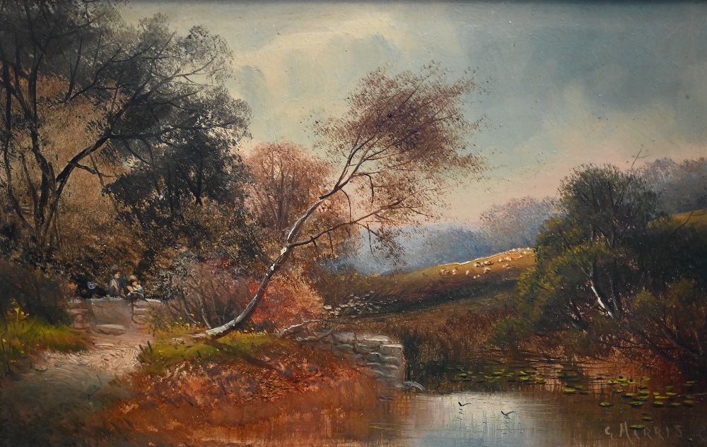 G Harris - A pair of autumnal landscapes, oil on board, signed, 18 x 29 cm (2) - Image 6 of 8