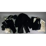 Robes of office - navy velvet frock coat, breeches, various waistcoats, stockings, hat etc, possibly