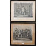 Two 19th century engravings - Falstaff and Sir Thomas Belch after Bunbury, 40 x 46 cm (2)