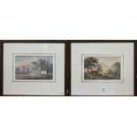 19th century English school - A pair of watercolour views, 12 x 20 cm (2)
