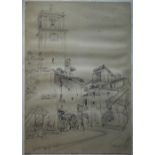 William Callow RWS (1812-1908) - 'La Torre Civica and Piazza Trento, Susa', pencil signed and