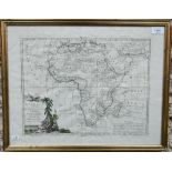 An 18th century Italian map engraving by Antonio Zatta 'L'Africa divisa ne suoi principali