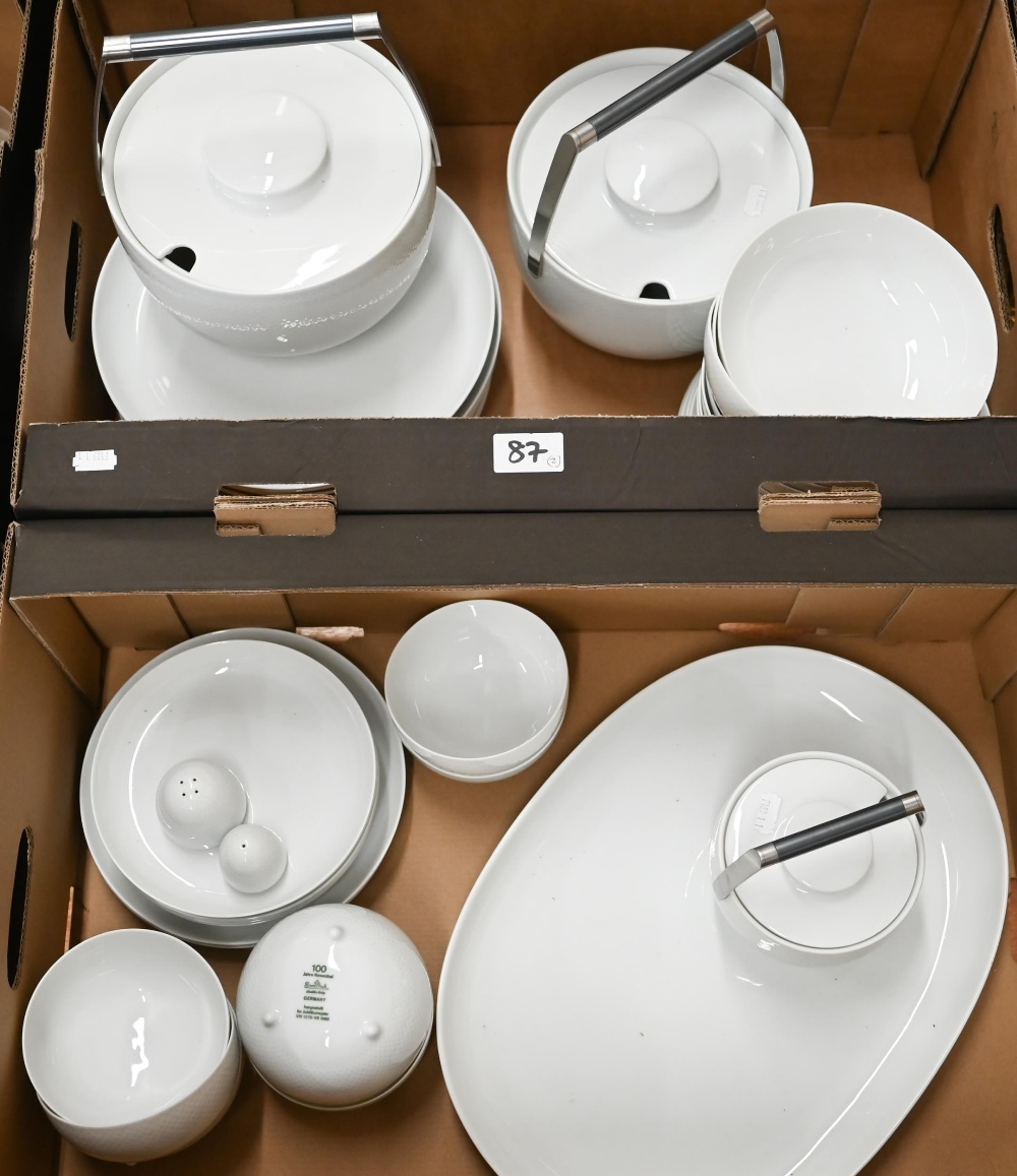 A Rosenthal Studio-Line 100th Anniversary (1980) dinner service with textured diaper design by Tapio