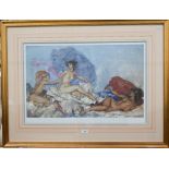 After Sir William Russell Flint - Limited edition print 'A Question of Attribution', and 'Rococo